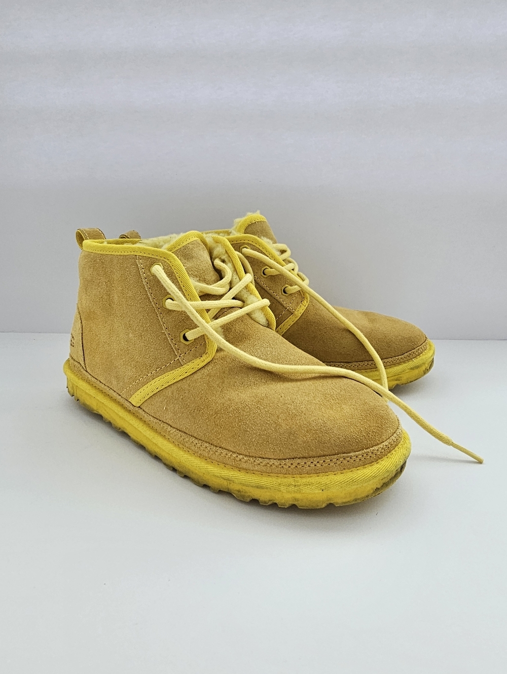 UGG Neumel Canary Yellow Suede Chukka Boots - Women's Size 8